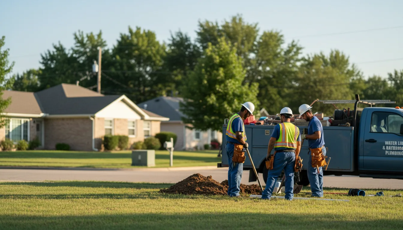 Residential water line and bathroom plumbing service in Kingston, MO